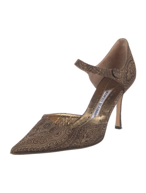 Manolo Blahnik Printed D'Orsay Pumps