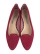 Manolo Blahnik Suede Mesh Accents Flats