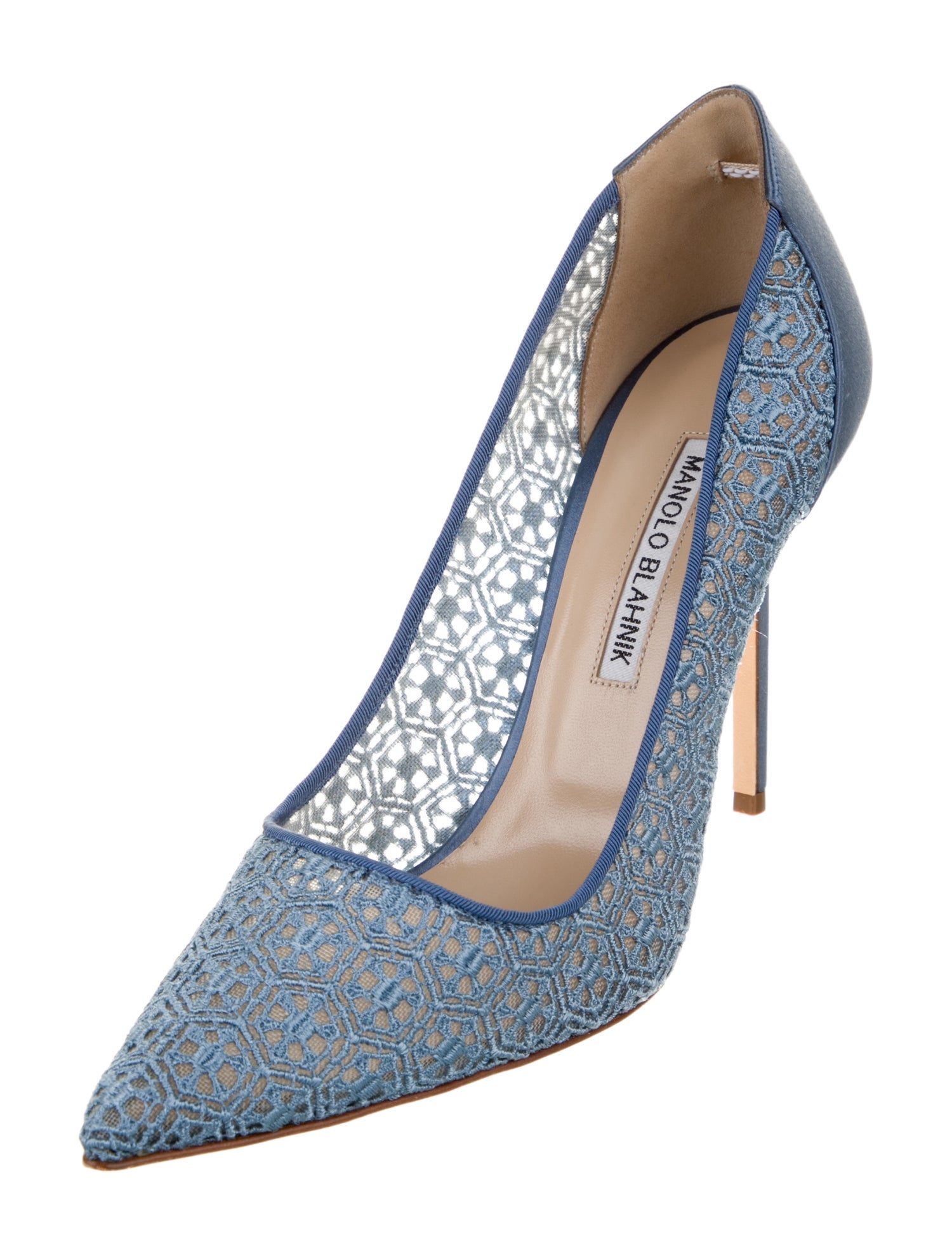 Manolo Blahnik Bbla 105 Lace Pumps