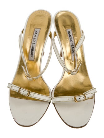 Manolo Blahnik Patent Leather Slides