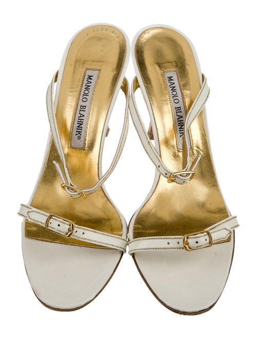 Manolo Blahnik Patent Leather Slides