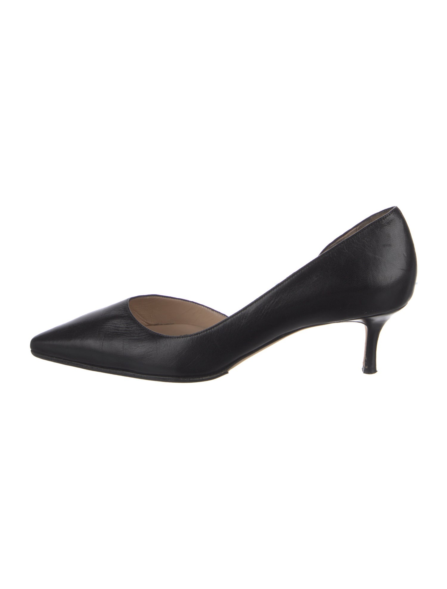 Manolo Blahnik Leather D'Orsay Pumps