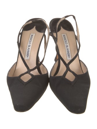 Manolo Blahnik Suede Slingback Pumps
