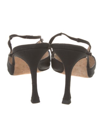 Manolo Blahnik Suede Slingback Pumps