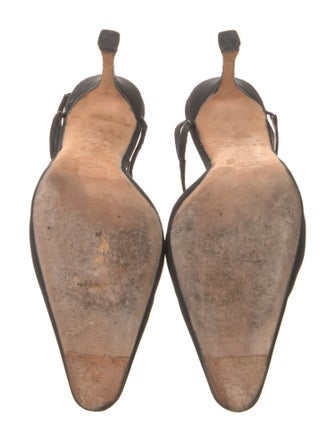 Manolo Blahnik Suede Slingback Pumps