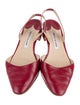 Manolo Blahnik Leather Slingback Flats