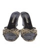 Manolo Blahnik Patent Leather Printed Slides