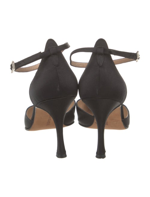Manolo Blahnik Satin D'Orsay Pumps
