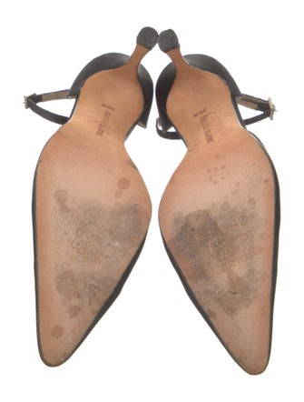 Manolo Blahnik Satin D'Orsay Pumps