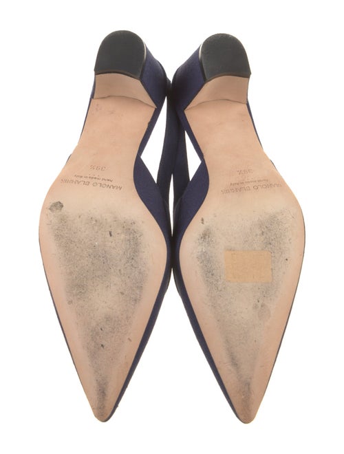 Manolo Blahnik allurasan Canvas Slingback Pumps
