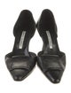 Manolo Blahnik Leather D'Orsay Pumps