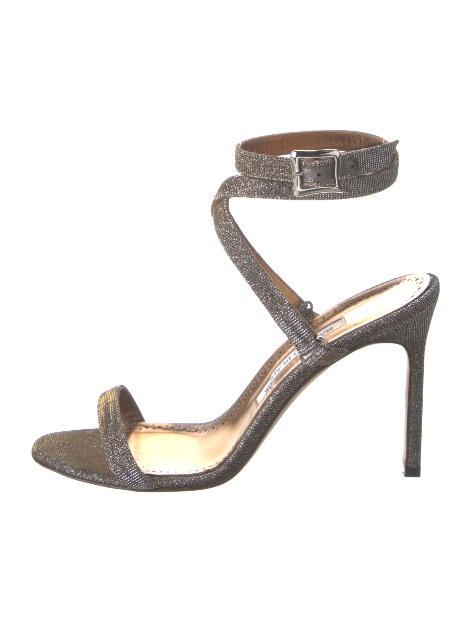 Manolo Blahnik Glitter Sandals