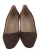 Manolo Blahnik Daphne Suede Block Heel Pump Suede Pumps