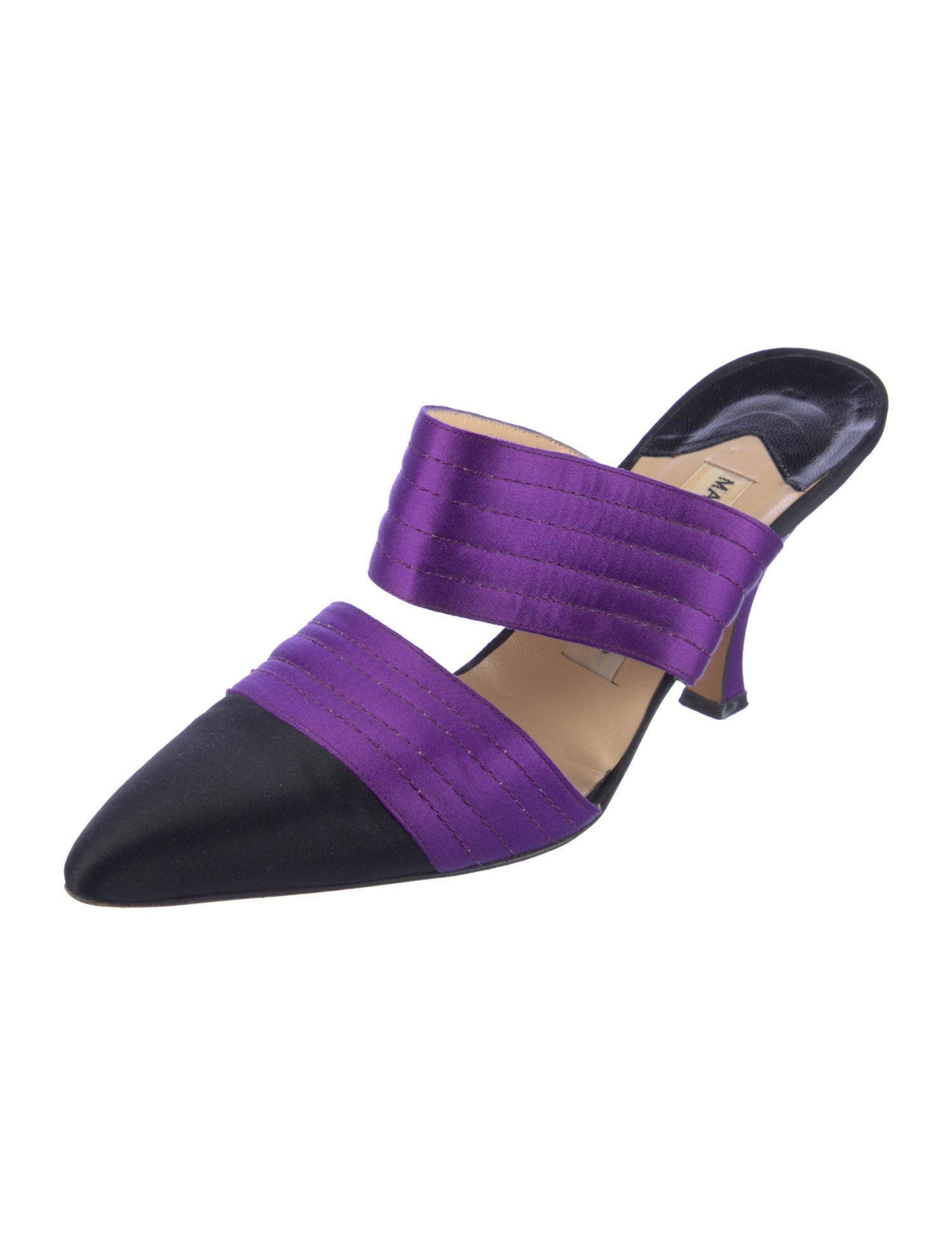 Manolo Blahnik Carolyne Satin Mules
