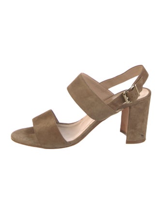 Manolo Blahnik Suede Slingback Sandals