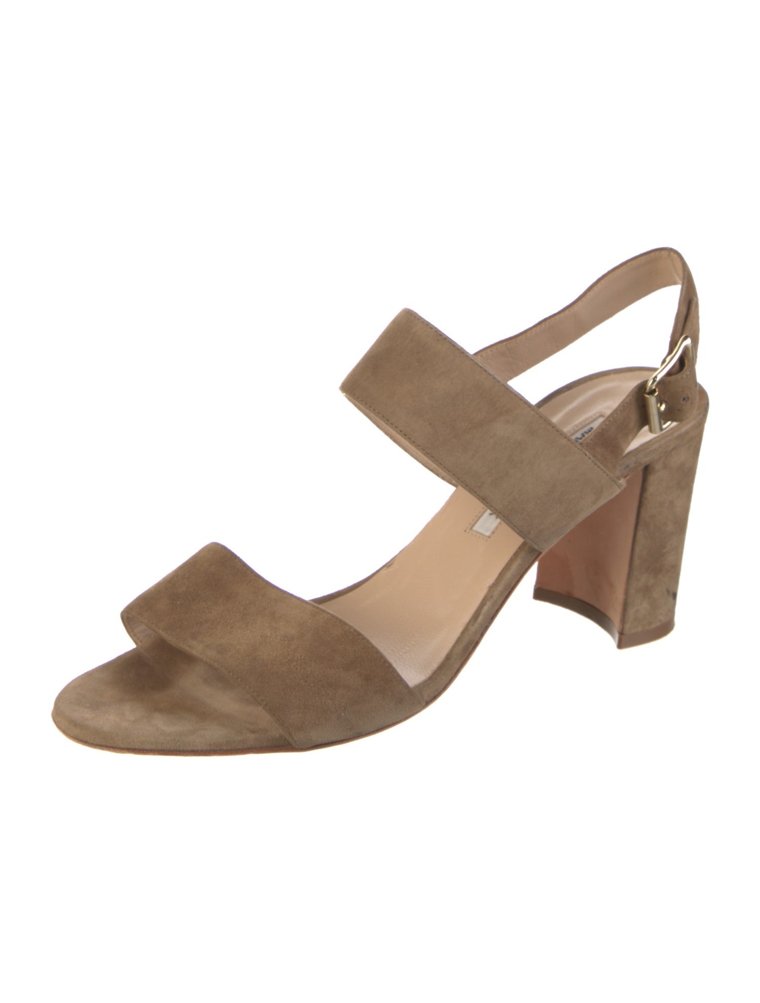 Manolo Blahnik Suede Slingback Sandals