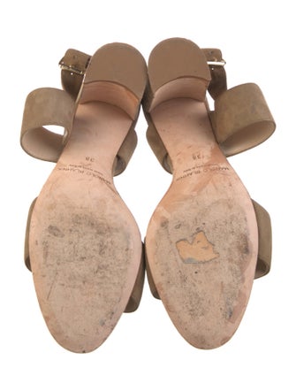 Manolo Blahnik Suede Slingback Sandals