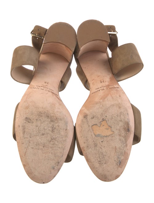 Manolo Blahnik Suede Slingback Sandals