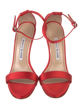 Manolo Blahnik Chaos Satin Sandals