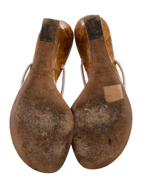 Manolo Blahnik Printed T-Strap Sandals