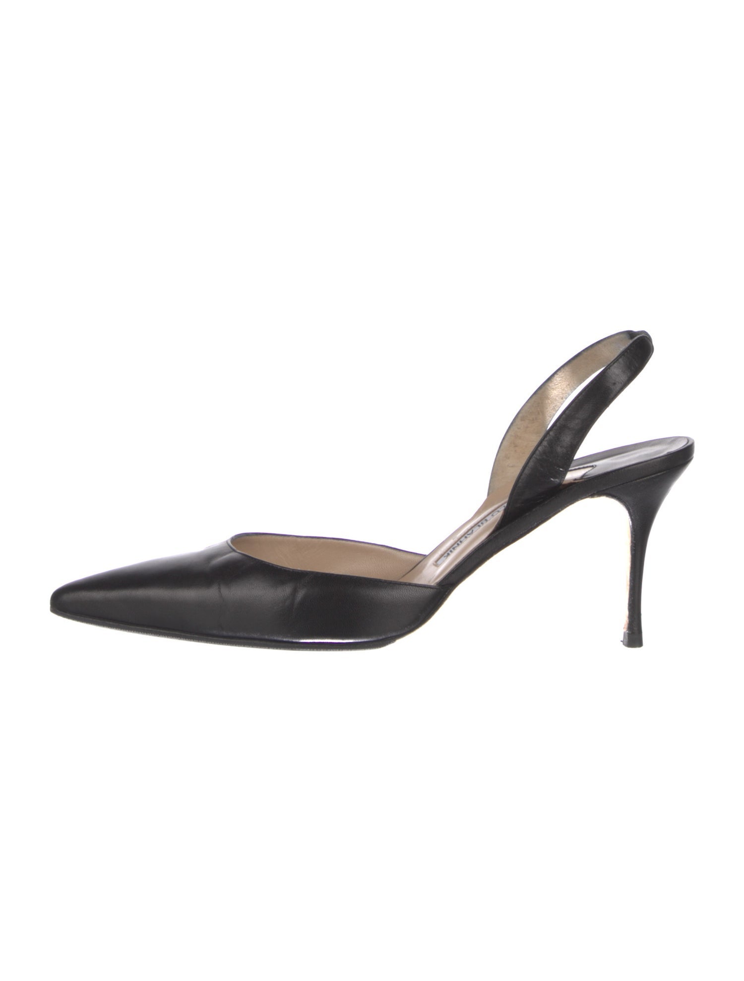 Manolo Blahnik Carolyne Leather Slingback Pumps