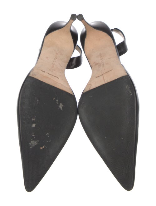 Manolo Blahnik Carolyne Leather Slingback Pumps