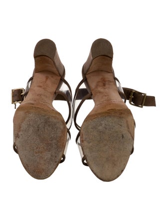 Manolo Blahnik Leather Slingback Sandals