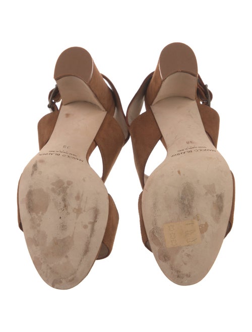 Manolo Blahnik Suede Slingback Sandals