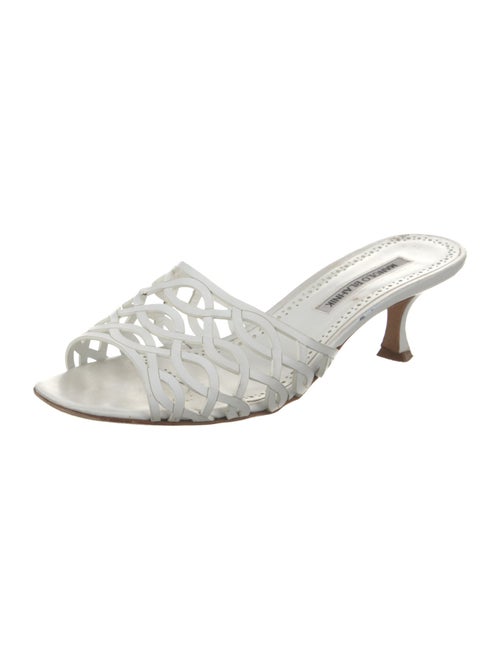 Manolo Blahnik Leather Slides