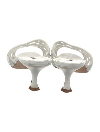 Manolo Blahnik Leather Slides