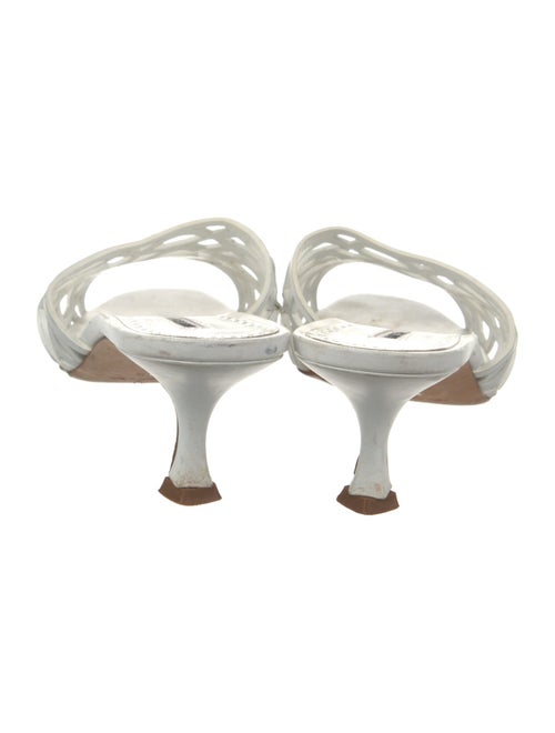 Manolo Blahnik Leather Slides