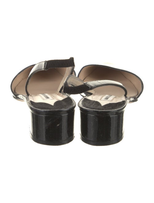 Manolo Blahnik Aspro Patent Leather Slingback Flats