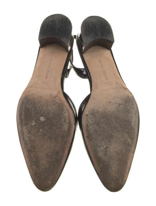 Manolo Blahnik Aspro Patent Leather Slingback Flats