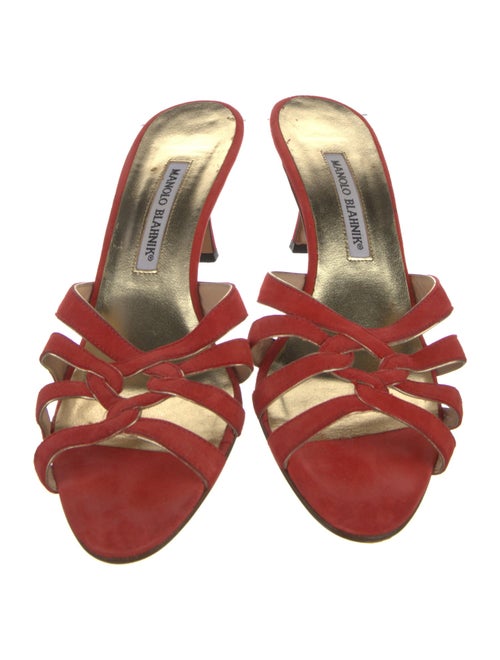 Manolo Blahnik Leather Slides