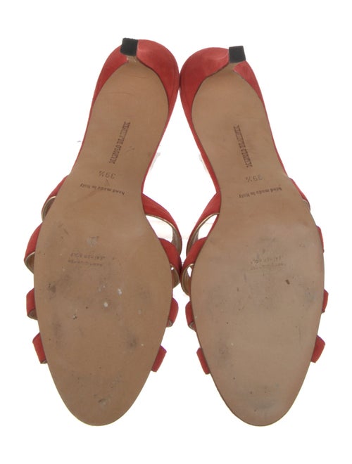 Manolo Blahnik Leather Slides