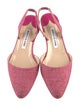 Manolo Blahnik Canvas Slingback Pumps