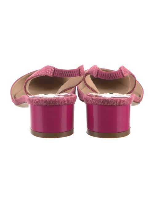 Manolo Blahnik Canvas Slingback Pumps