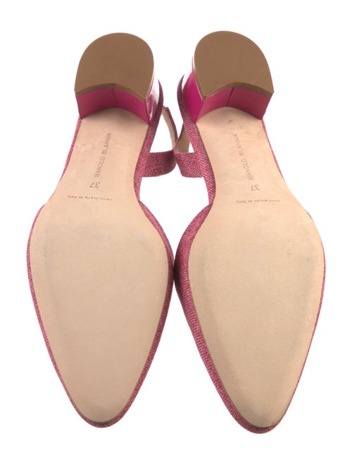 Manolo Blahnik Canvas Slingback Pumps