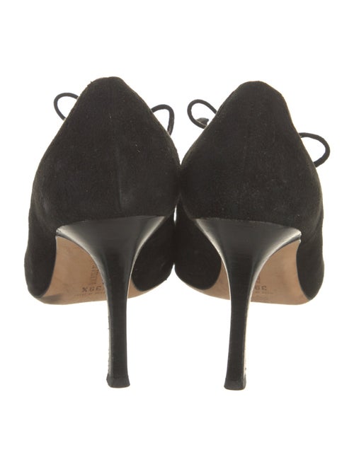 Manolo Blahnik Suede Lasercut Accents Pumps