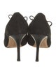 Manolo Blahnik Suede Lasercut Accents Pumps