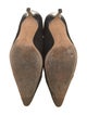 Manolo Blahnik Suede Lasercut Accents Pumps