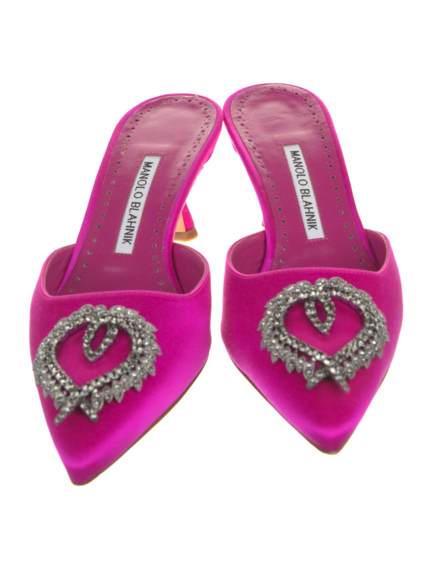 Manolo Blahnik Hangisimu Satin Mules