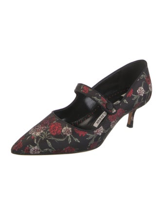 Manolo Blahnik Camparinew Canvas Pumps
