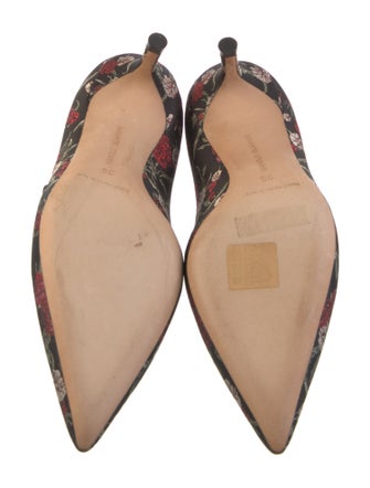Manolo Blahnik Camparinew Canvas Pumps