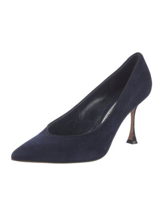 Manolo Blahnik Elydea Suede Pumps