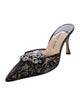 Manolo Blahnik Lace Lace Pattern Mules