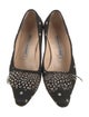 Manolo Blahnik Canvas Polka Dot Print Pumps