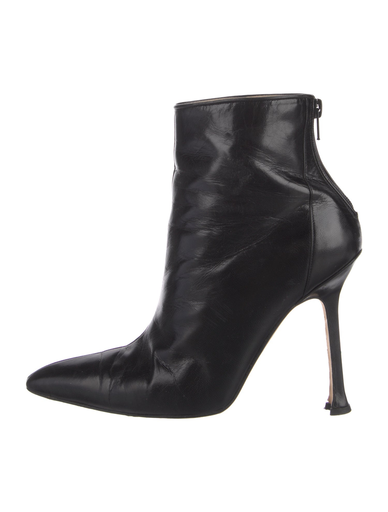 Manolo Blahnik Leather Lace-Up Boots