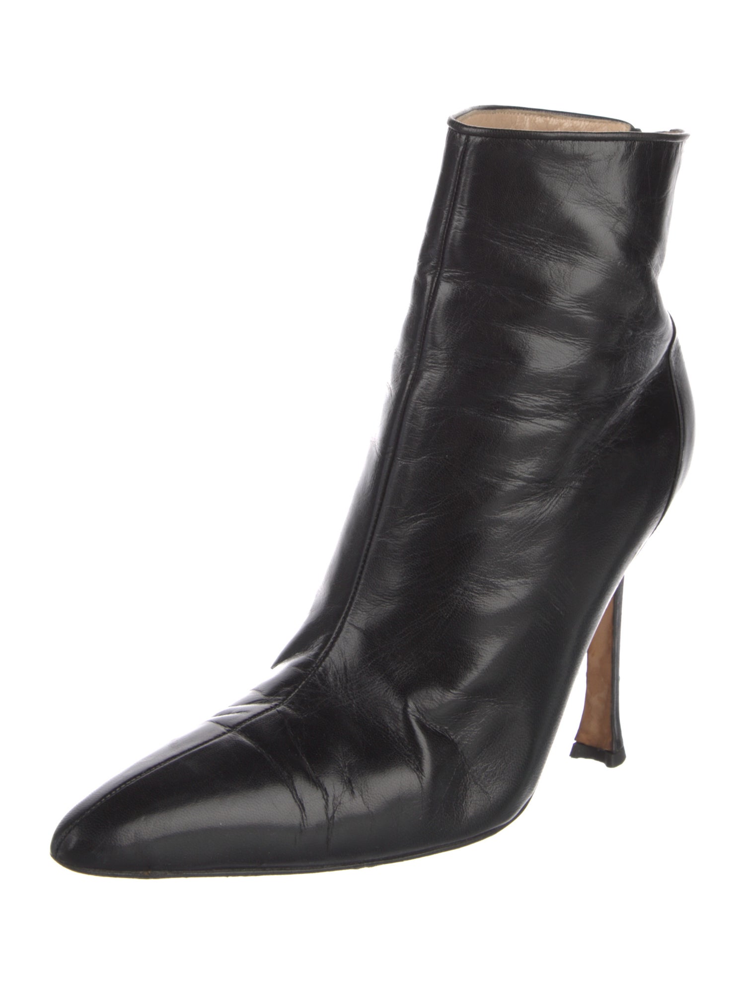 Manolo Blahnik Leather Lace-Up Boots