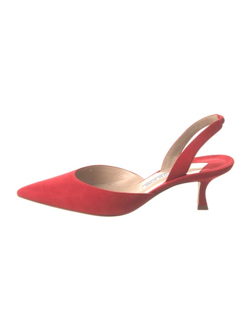 Manolo Blahnik Carolyne Suede Slingback Pumps